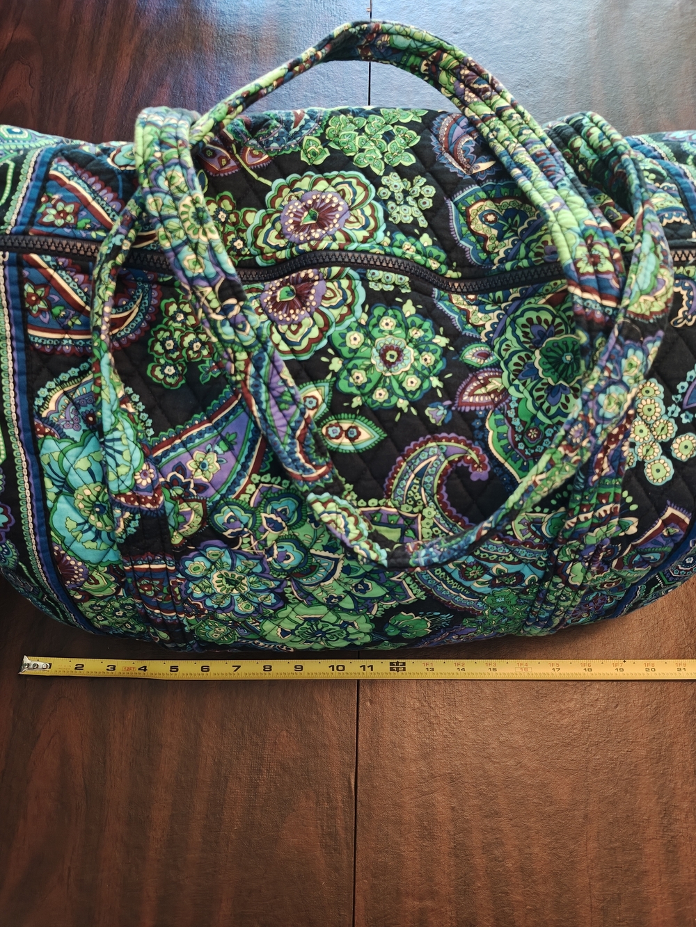 3 Piece Vera Bradley Blue Rhapsody Paisley Duffle Bags And Shoulder Bag - Picture 14 of 16